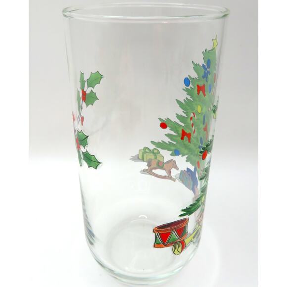 Luminarc NOEL Christmas Tree Glasses 16oz Holiday Highball Tumblers Set of 8 - Picture 8 of 15
